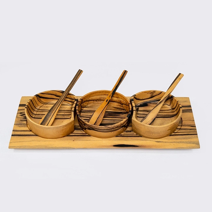 Moon Cycle handcrafted Condiment trays & trays, detail