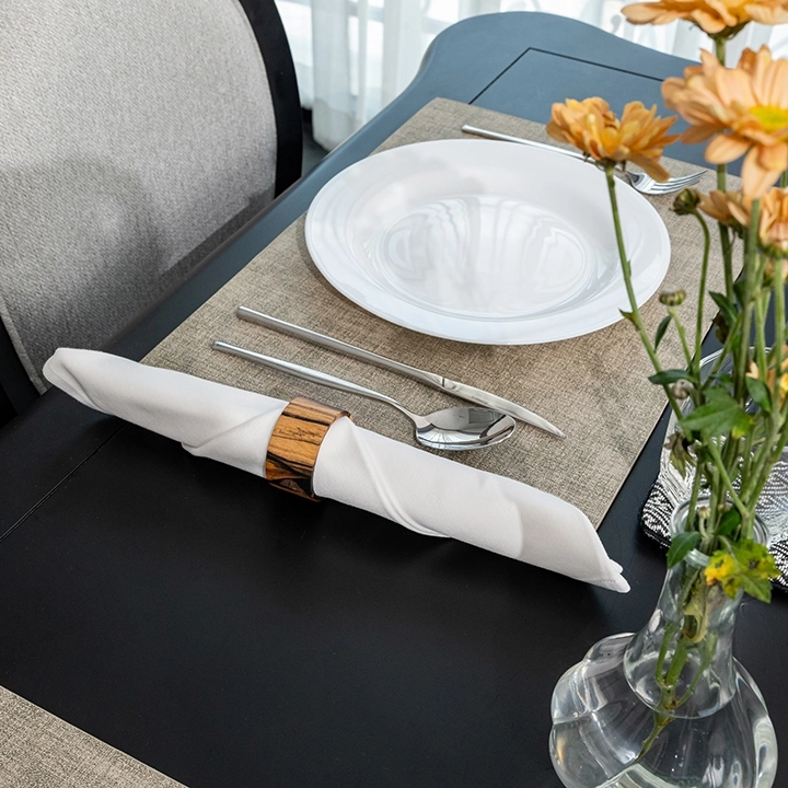 Monocle handcrafted Napkin Rings, styled in an interior