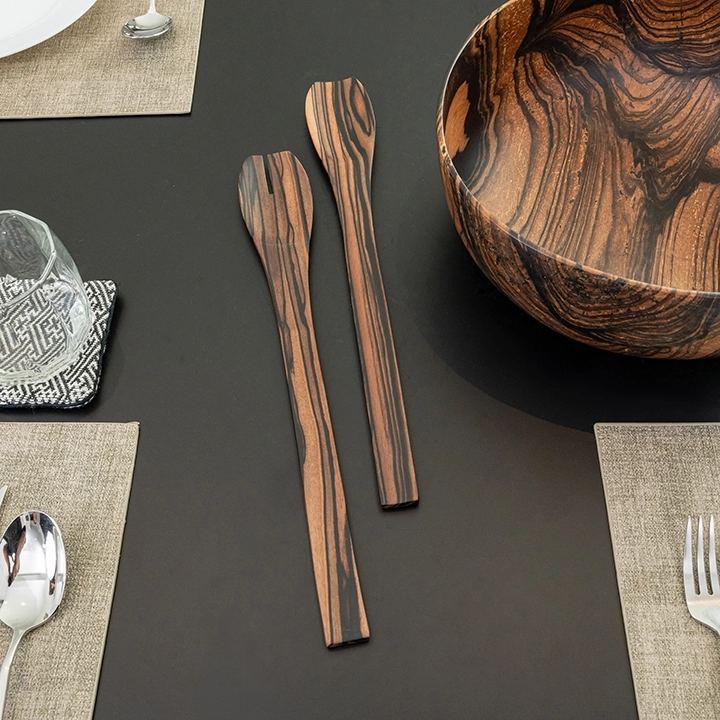 Gea handcrafted Chopsticks, Spoons & Salad Servers, styled in an interior