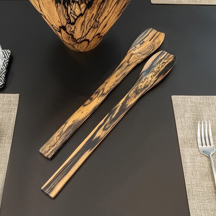 Gea handcrafted Chopsticks, Spoons & Salad Servers, styled in an interior