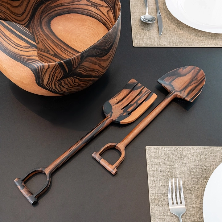 Rhea handcrafted Chopsticks, Spoons & Salad Servers, styled in an interior