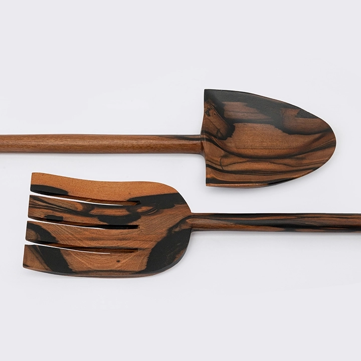 Rhea handcrafted Chopsticks, Spoons & Salad Servers, detail