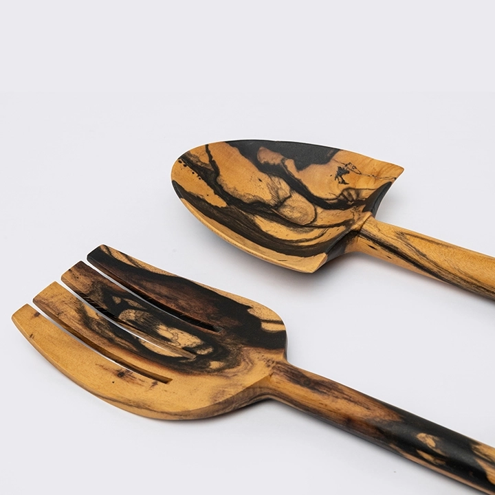 Rhea handcrafted Chopsticks, Spoons & Salad Servers, detail