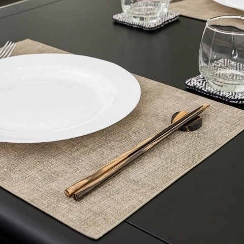 Nalee handcrafted Chopsticks, Spoons & Salad Servers, styled in an interior