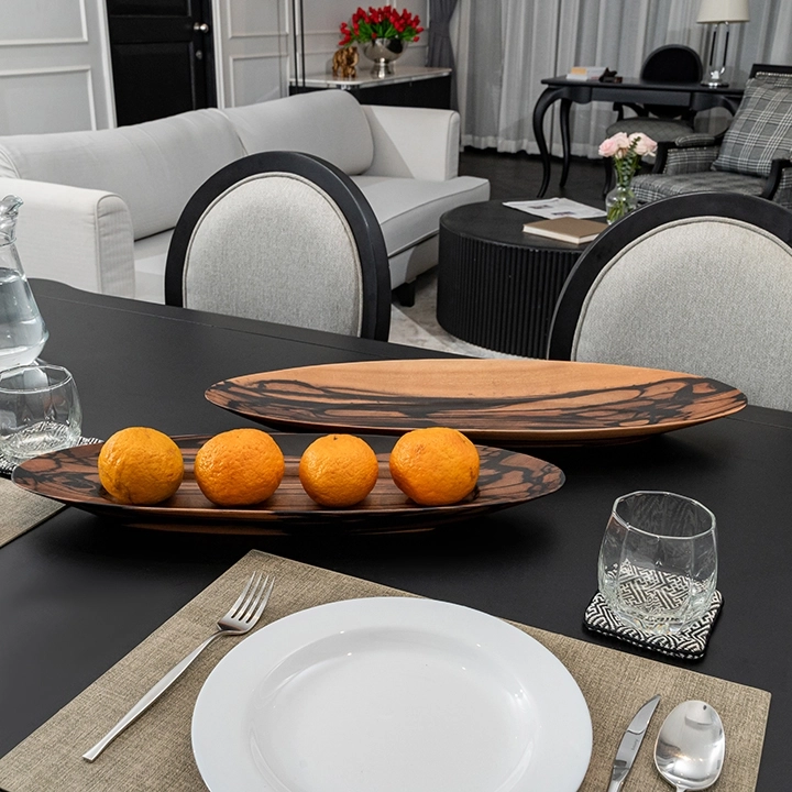 Evelyn handcrafted Platters & plates, styled in an interior