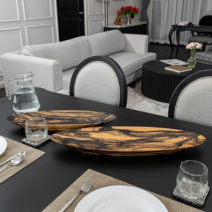 Evelyn handcrafted Platters & plates, styled in an interior
