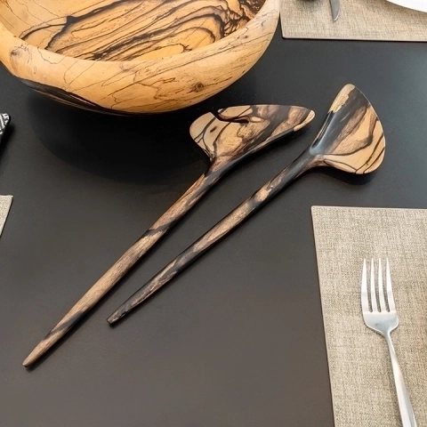 Lyra handcrafted Chopsticks, Spoons & Salad Servers, styled in an interior