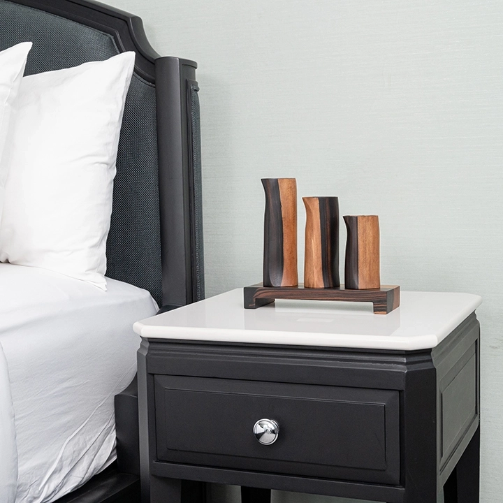 Modigliani set with stand handcrafted Vases, styled in an interior