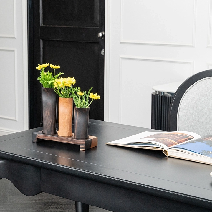 Modigliani set with stand handcrafted Vases, styled in an interior