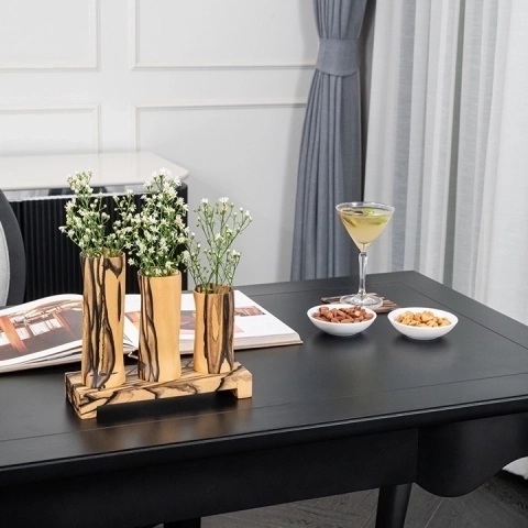 Modigliani set with stand handcrafted Vases, styled in an interior