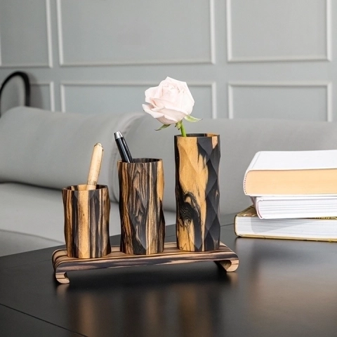 Sibyl per piece handcrafted Paperweights & Stands, styled in an interior