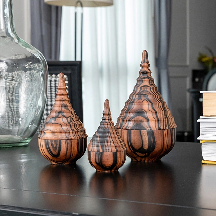 Conica handcrafted Boxes & Jars, styled in an interior