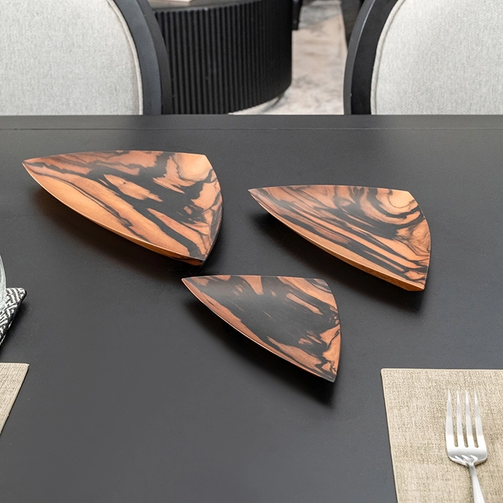 Water Lillies per piece handcrafted Platters & plates, styled in an interior