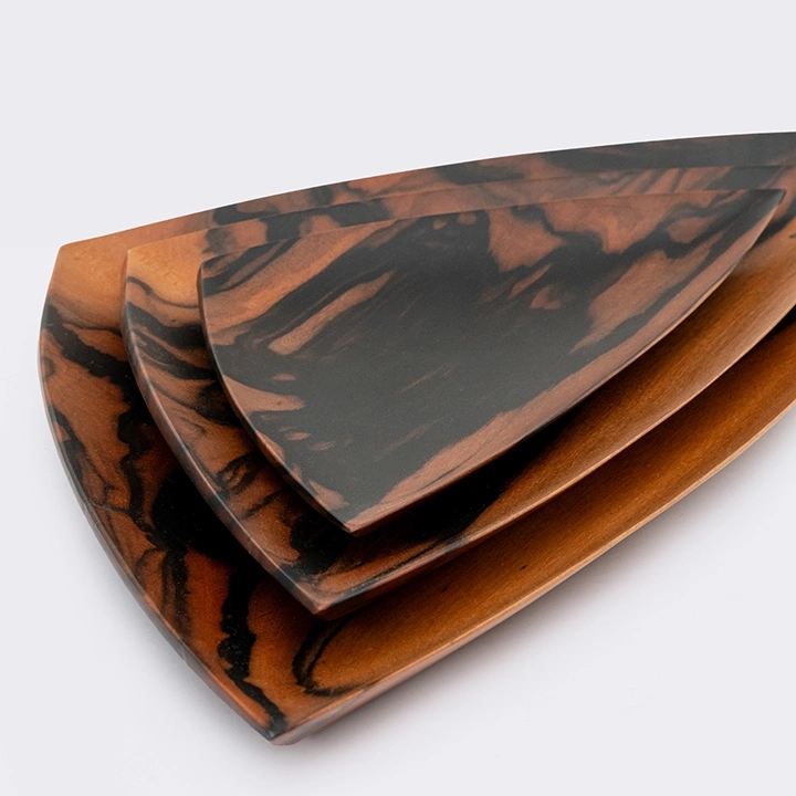 Water Lillies per piece handcrafted Platters & plates, detail