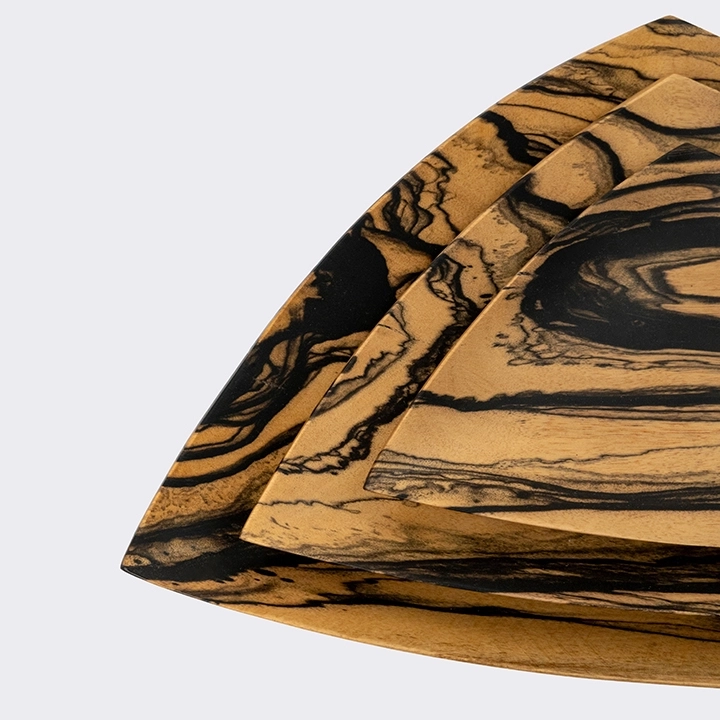 Water Lillies per piece handcrafted Platters & plates, detail