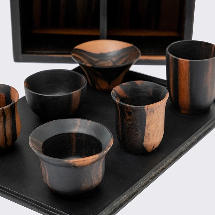 Sake Ecstasy set handcrafted Japanese Inspirations, detail