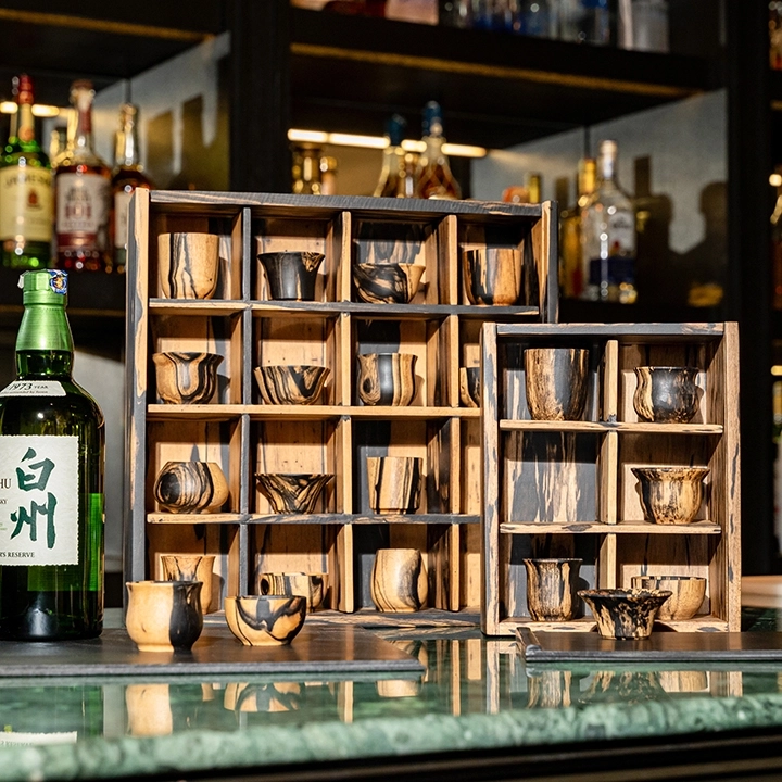 Sake Ecstasy set handcrafted Japanese Inspirations, styled in an interior