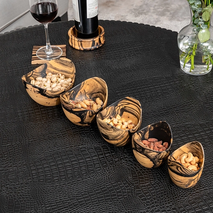 Lotus Dream set with stand handcrafted Bowls, styled in an interior