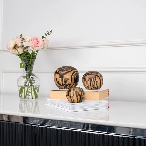 Vega handcrafted Boxes & Jars, styled in an interior