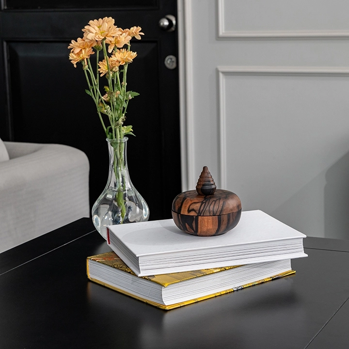 Vat Sene handcrafted Boxes & Jars, styled in an interior