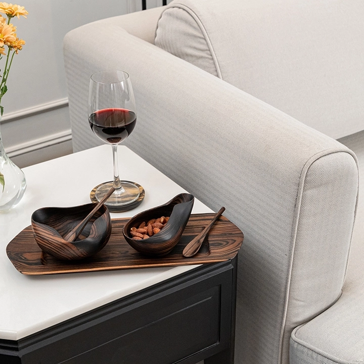 Flora handcrafted Condiment trays & trays, styled in an interior