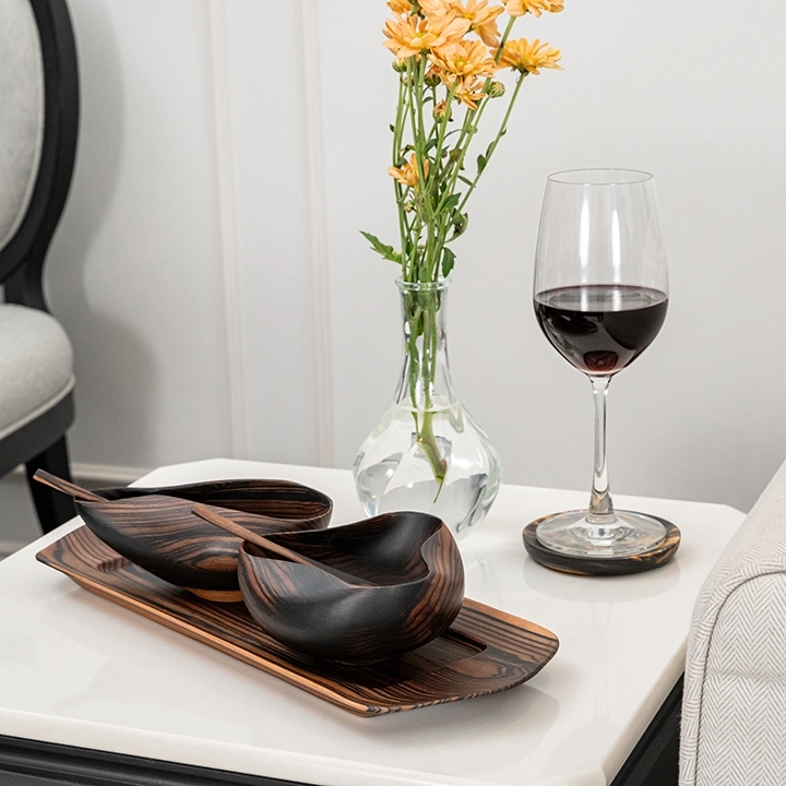 Flora handcrafted Condiment trays & trays, styled in an interior