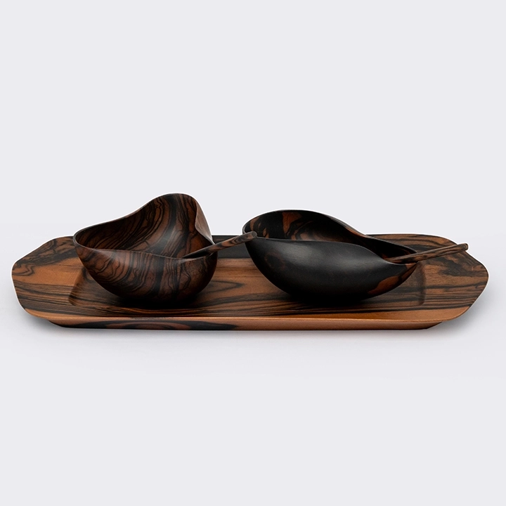 Flora handcrafted Condiment trays & trays, detail
