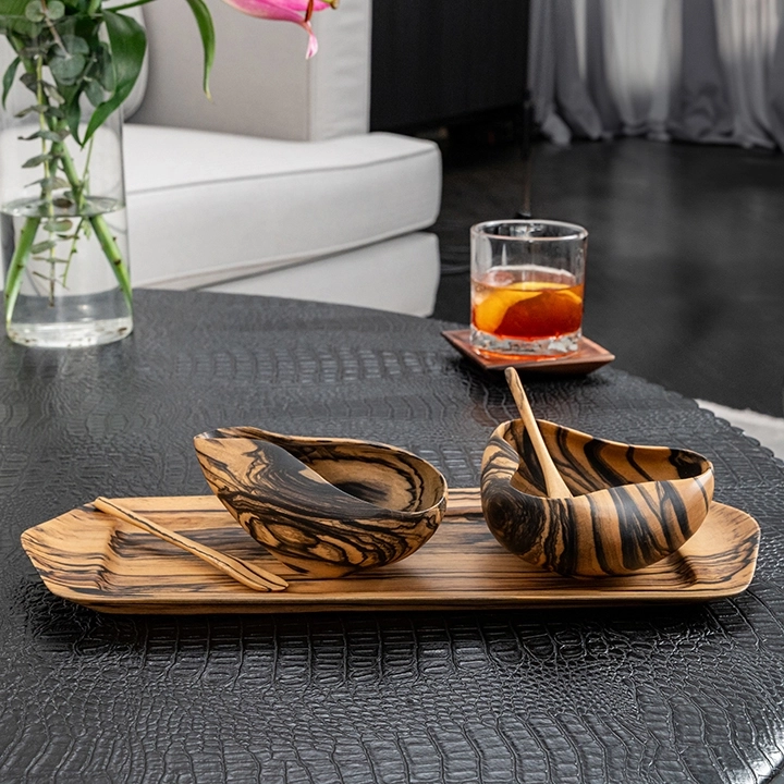 Flora handcrafted Condiment trays & trays, styled in an interior