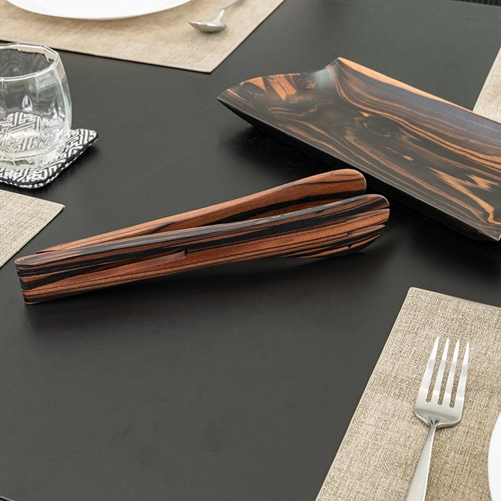 Say handcrafted Chopsticks, Spoons & Salad Servers, styled in an interior
