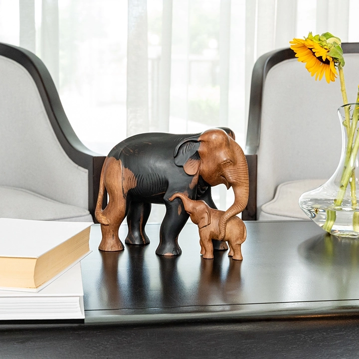 Motherly Love handcrafted Animal Sculptures, styled in an interior