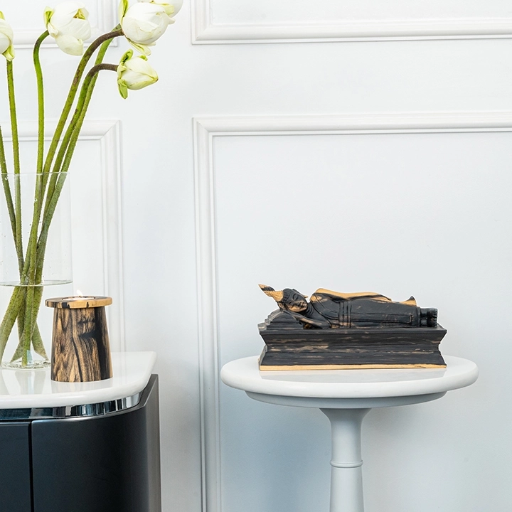 An Kane handcrafted Sacred Art, styled in an interior