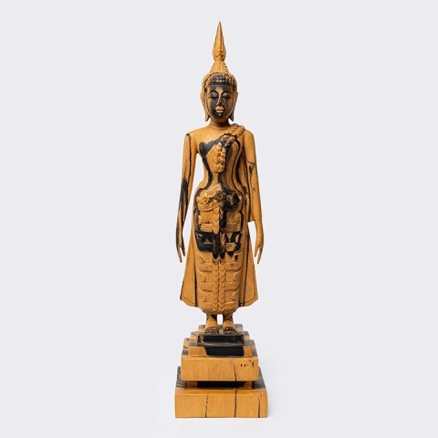 Studio shot of the buddha's sculpture