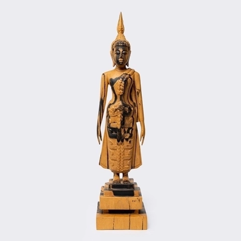 Studio shot of the buddha's sculpture