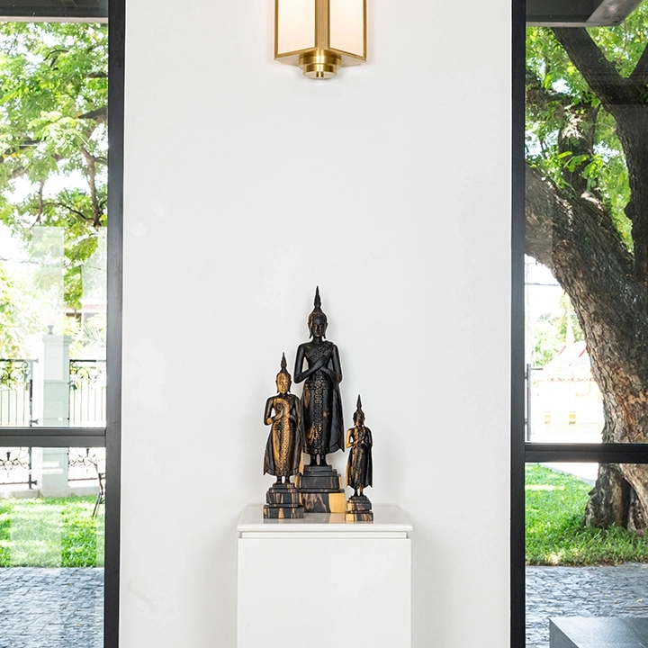 Souk handcrafted Sacred Art, styled in an interior