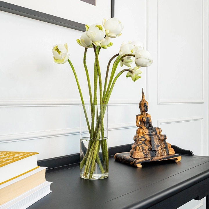 Sa Ma Thi handcrafted Sacred Art, styled in an interior