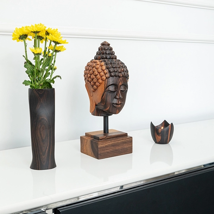 Clermont handcrafted Sacred Art, styled in an interior