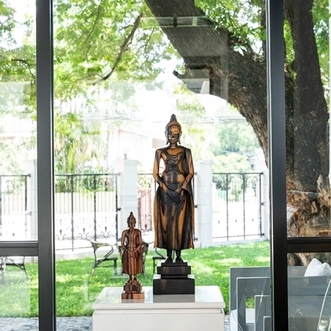 A Thit handcrafted Sacred Art, styled in an interior