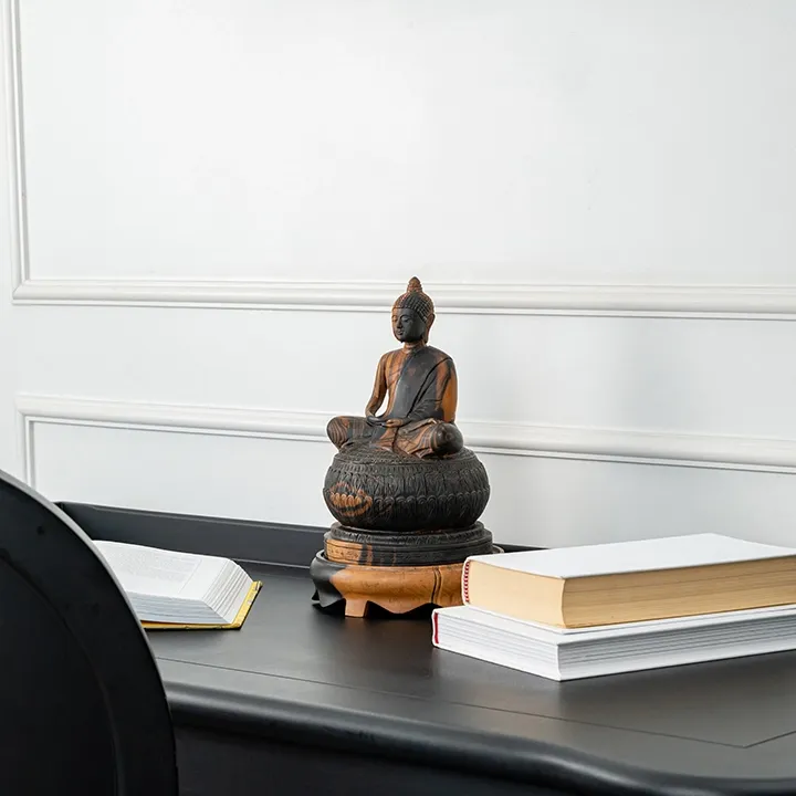 Dok Boua handcrafted Sacred Art, styled in an interior