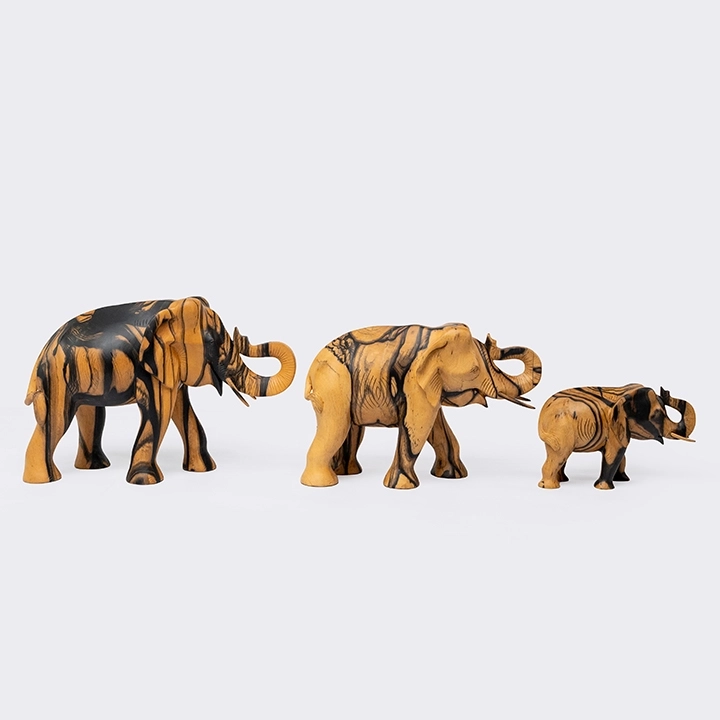 Tusker handcrafted Animal Sculptures, detail