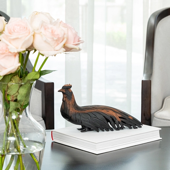 Nok Young handcrafted Animal Sculptures, styled in an interior
