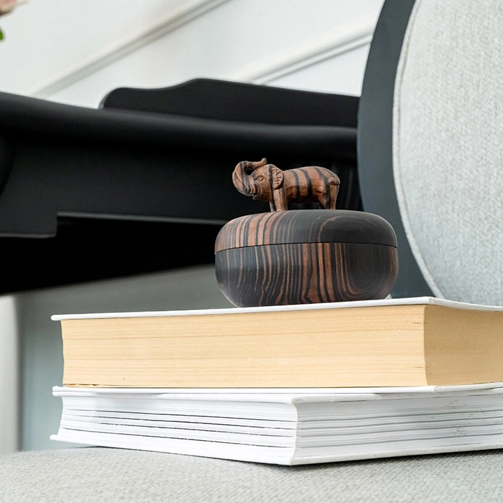 Zippy handcrafted Boxes & Jars, styled in an interior