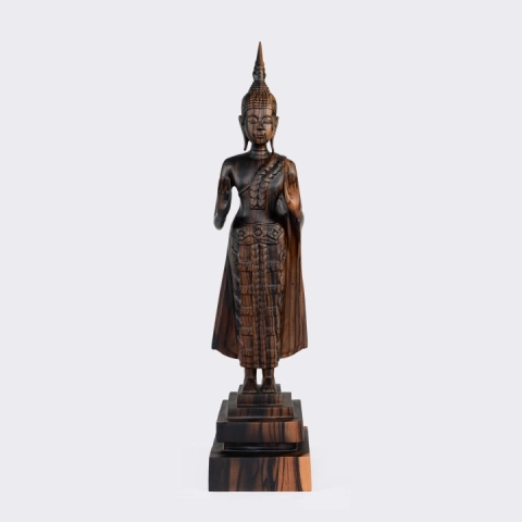Studio shot of the Buddha sculpture