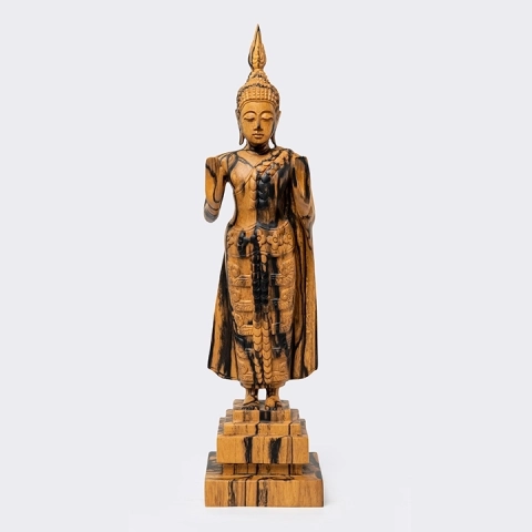 Studio shot of the Buddha sculpture