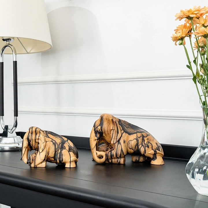 Sleepy handcrafted Animal Sculptures, styled in an interior