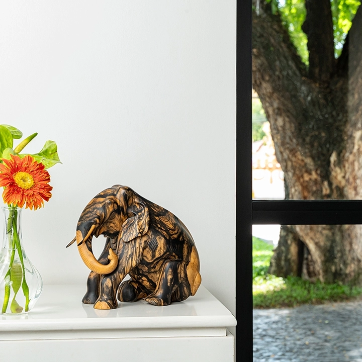 Fluffy handcrafted Animal Sculptures, styled in an interior