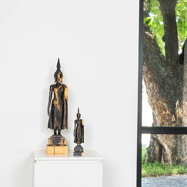 Ta Van handcrafted Sacred Art, styled in an interior