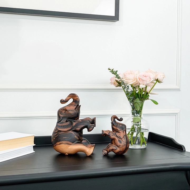 Joy handcrafted Animal Sculptures, styled in an interior