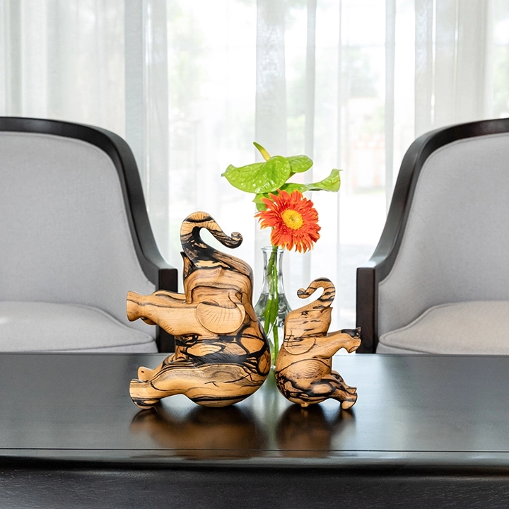 Joy handcrafted Animal Sculptures, styled in an interior