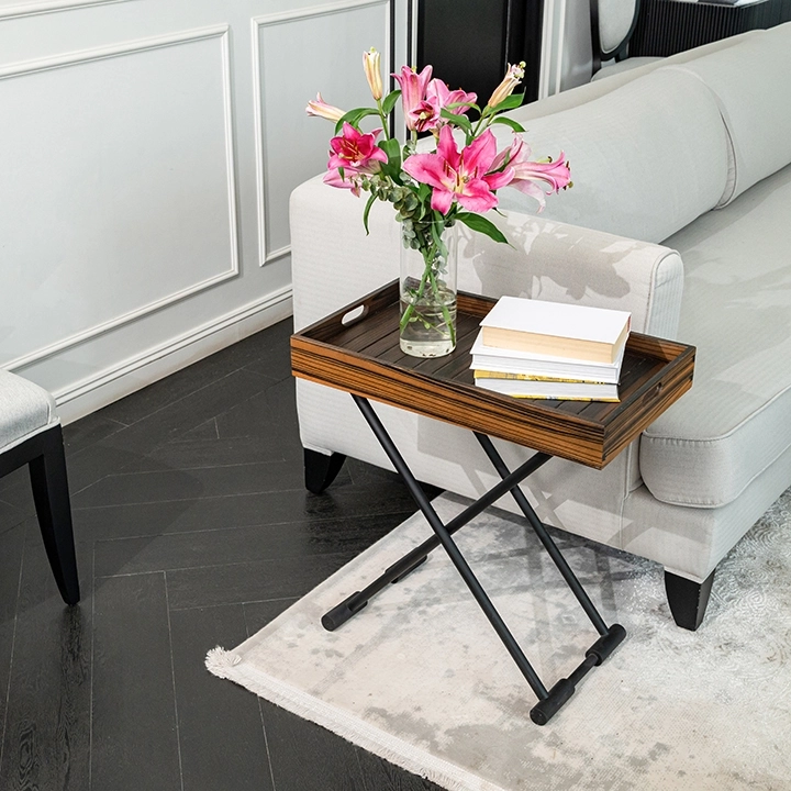Belinda handcrafted Side tables & coffee tables, styled in an interior