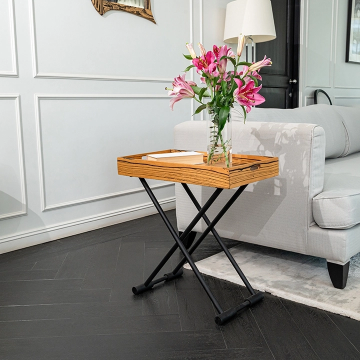 Belinda handcrafted Side tables & coffee tables, styled in an interior